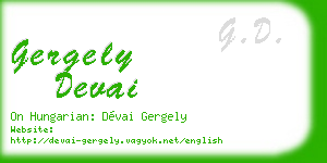 gergely devai business card