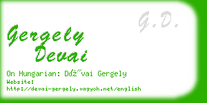 gergely devai business card